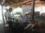 our lunch shack on the island of the lagoon